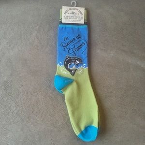 NWT ‘I’d Rather Be Fishing’ Socks